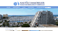 Desktop Screenshot of nautileimmobilier.com
